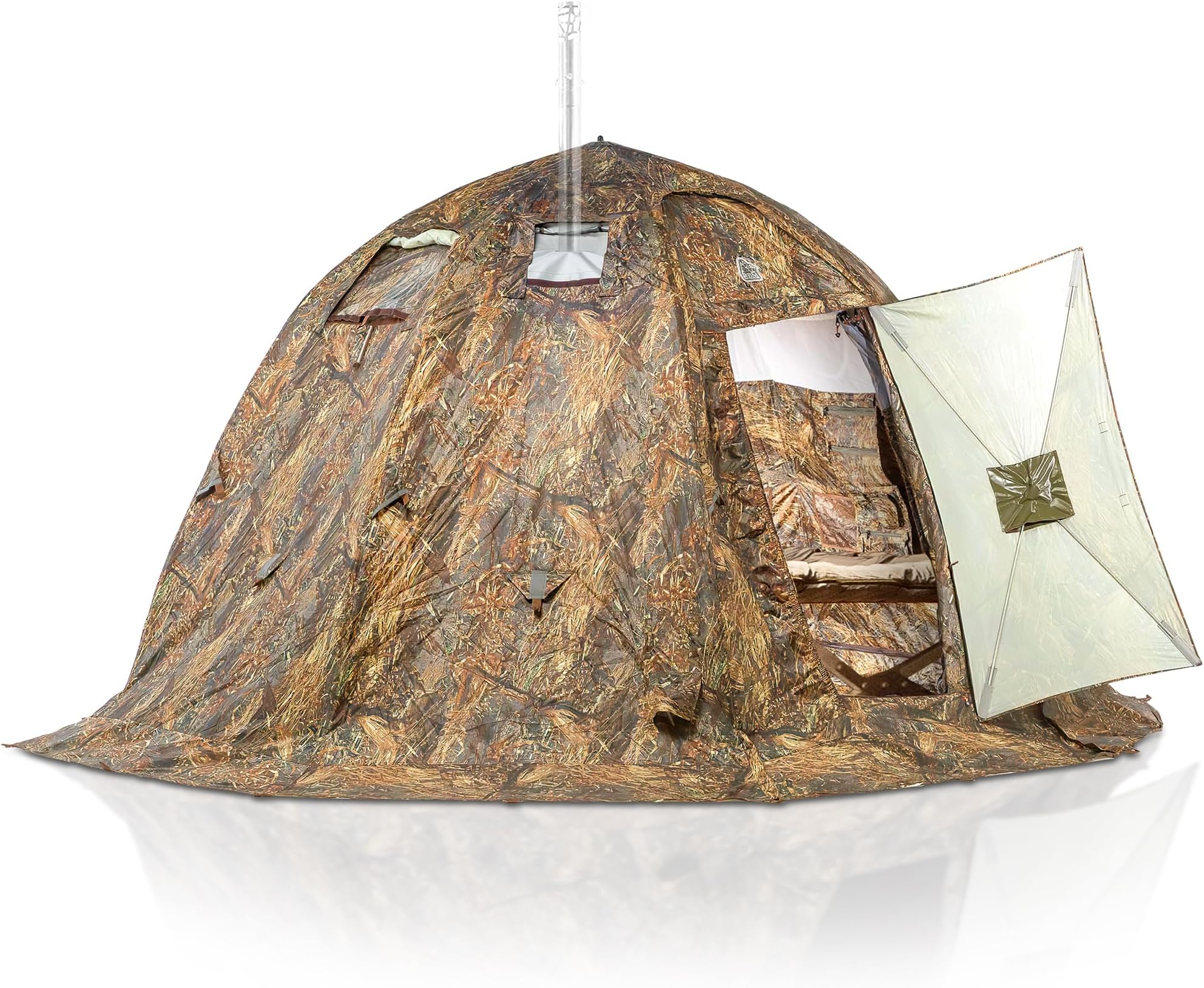 Rbm Outdoors Hot Tent with Stove Jack, Easy Setup 4 Season Winter Tents for Camping, Cold Weather Wall Double Layer Waterproof & Windproof Shelter