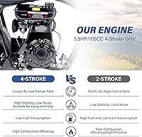 Vista 2 de Oryxearth Mini Bicicleta para Niños, 105CC 4-Tiempos Motocicleta de Gas Todoterreno de Bolsillo Pit Trail para Niños con Aprobación EPA, Hasta 28