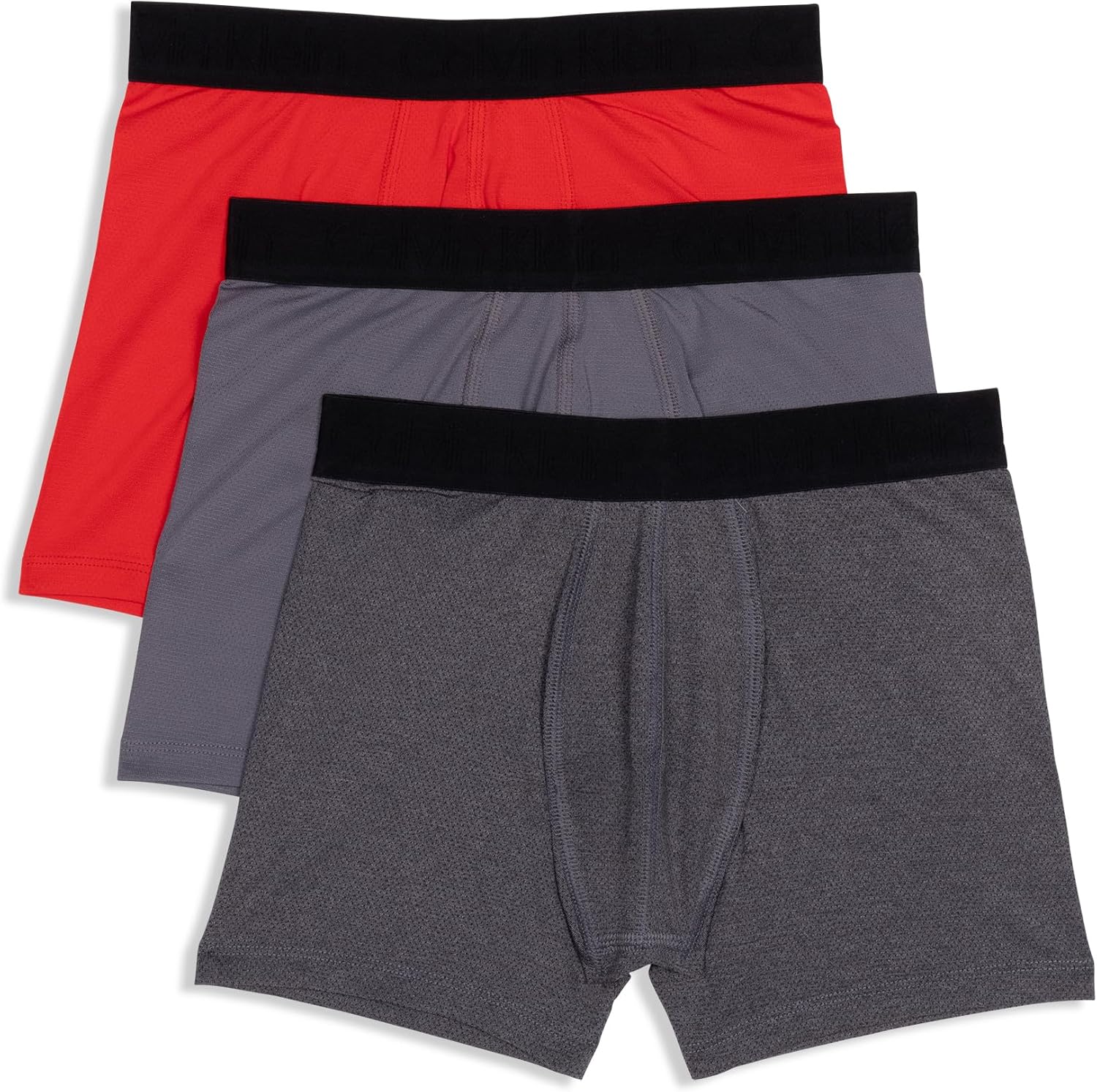 Calvin Klein Kids Boys' Performance Boxer Brief Underwear 3-pack