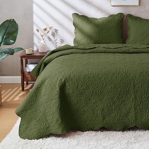 Miniatura 32 de JYHOPE Juego de edredón naranja tamaño Queen/Full, juego de edredón ligero de verano, colcha suave y transpirable para todas las estaciones, Patrón