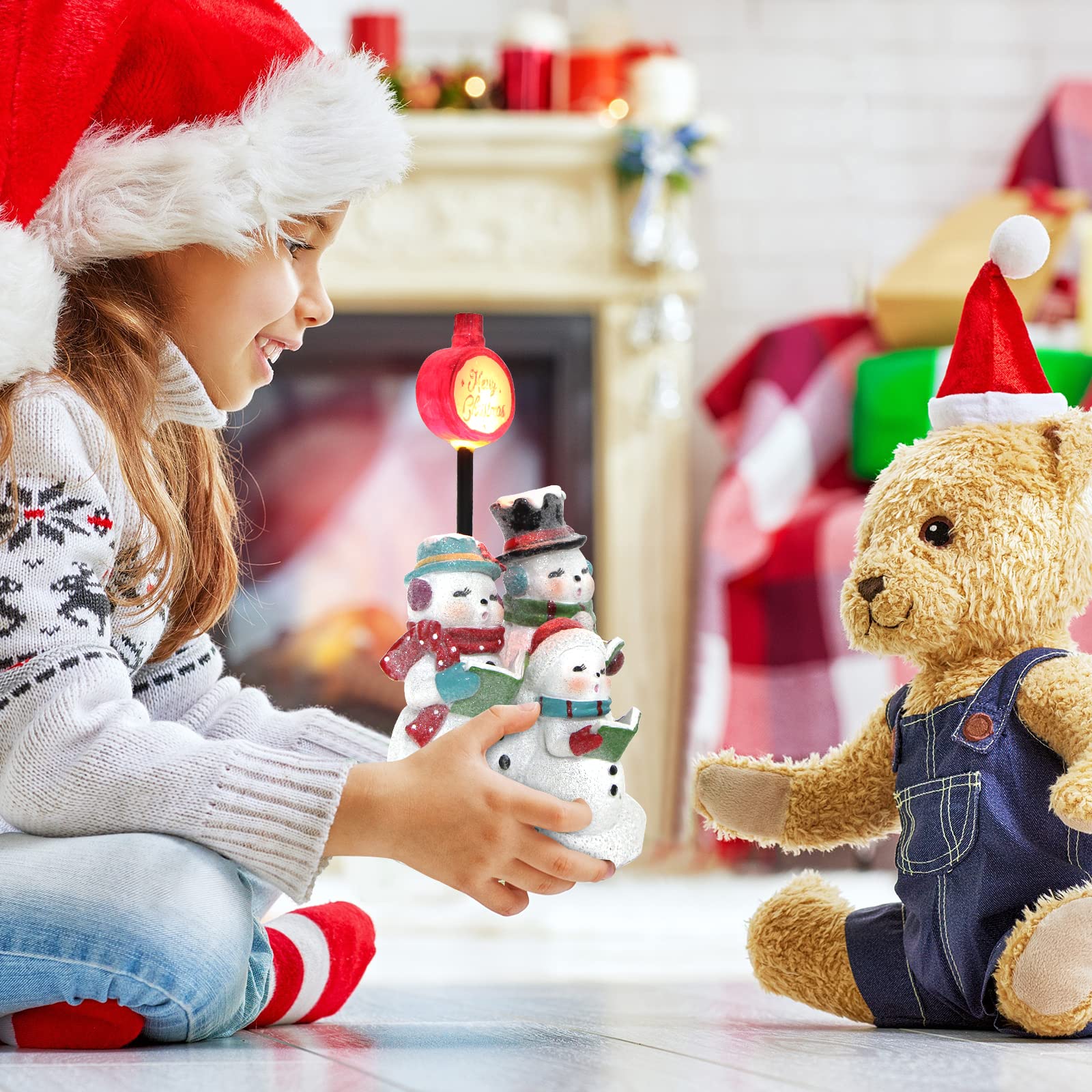 Regalo Navidad Original 2 Muñecos Nieve Navidad Con Luz LED - Decoración  Interior Mesa - Algodón Suave - Interruptor Incorporado Adorno Navidad Mesa, image size:1600x1600