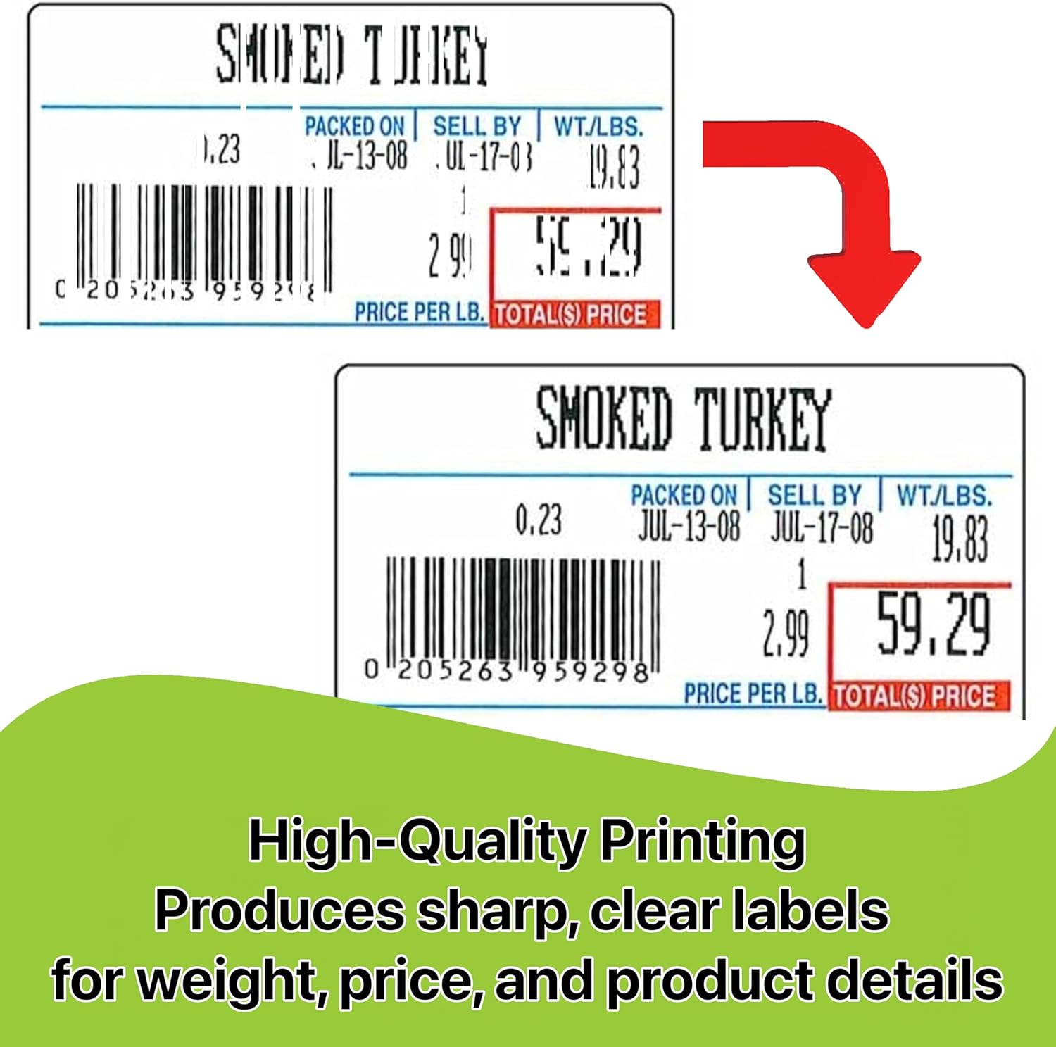 Thermal Head Printer Replacement Part Compatible with CAS CL-5000, CL-5500, CL-7200 Bench and Pole Series Scale, Weight Printing Clear Labels