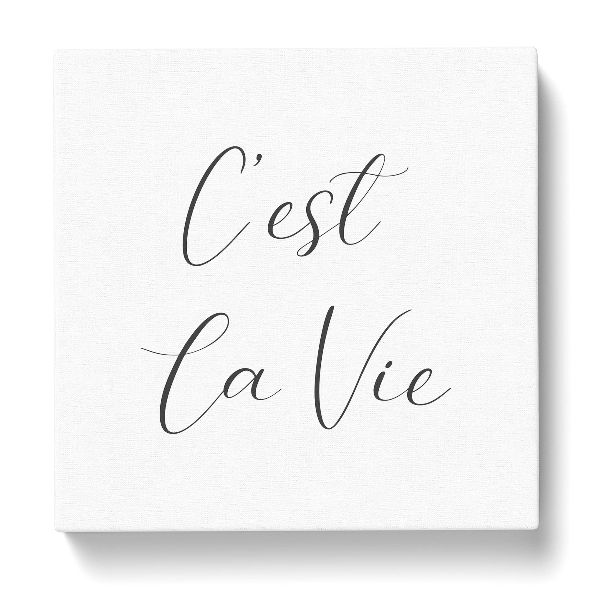 C'est La Vie Modern Typography Quote Canvas Print, Mixed, 35L x 35W cm - Image 3