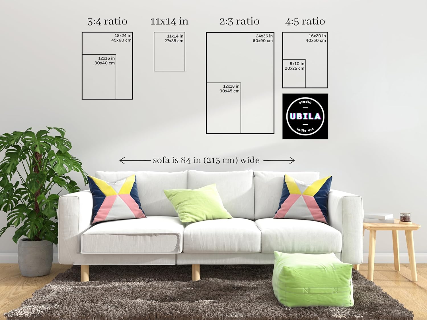 StudioUBILA Sacramento Wall Art Poster, Decorative Cityscape Landscape Art Prints, Home Decor Wall Art Print for Bedroom Living Room Kitchen Decorations, Unframed 8L" x 10W"