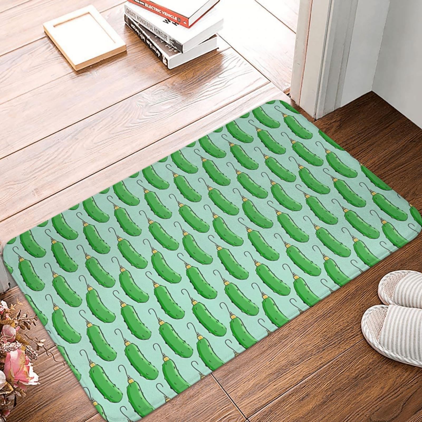 Paillasson antidérapant Pickle Party lavable et ultra stable pour entrée