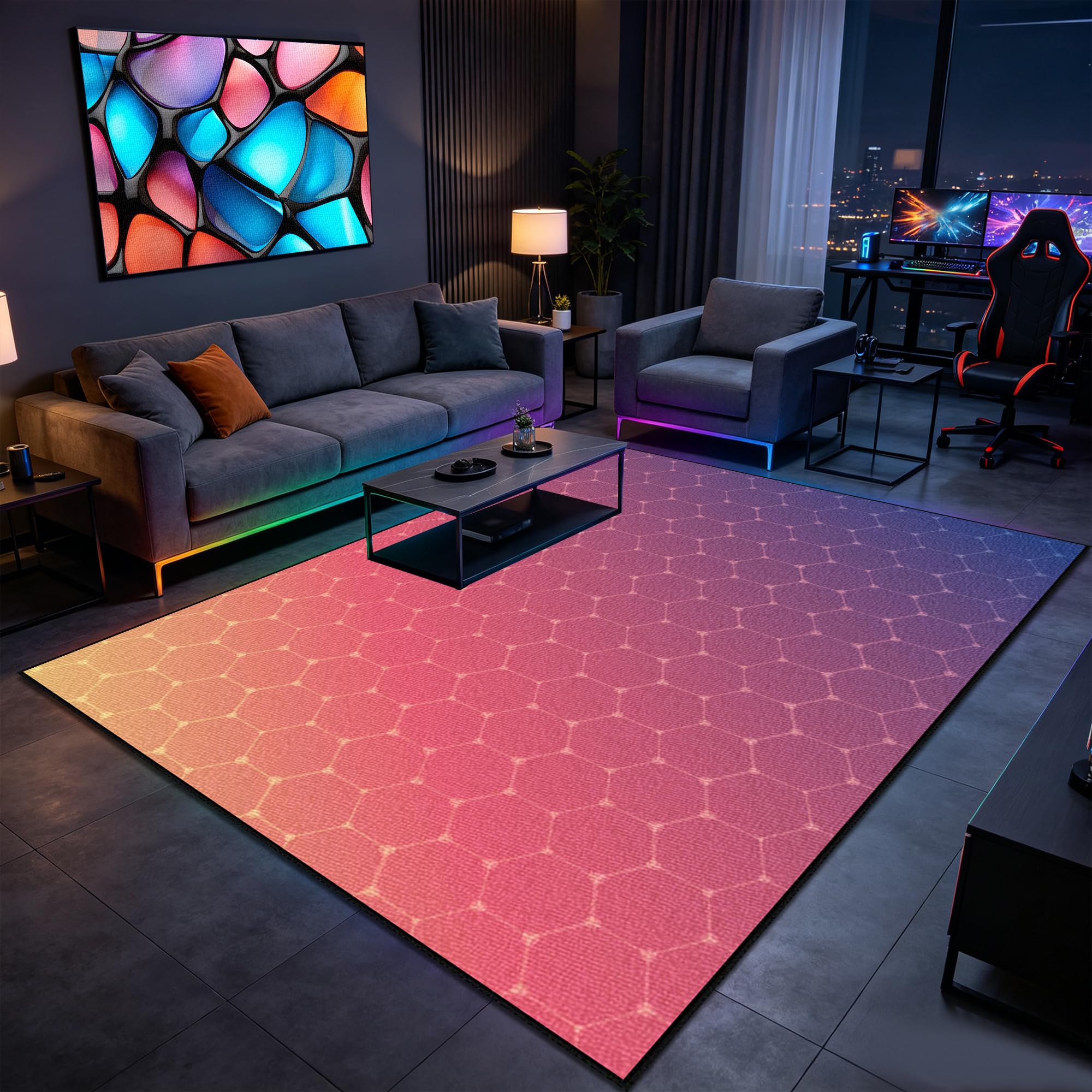 Moquette de chambre 70x100cm lavable pour espace informatique