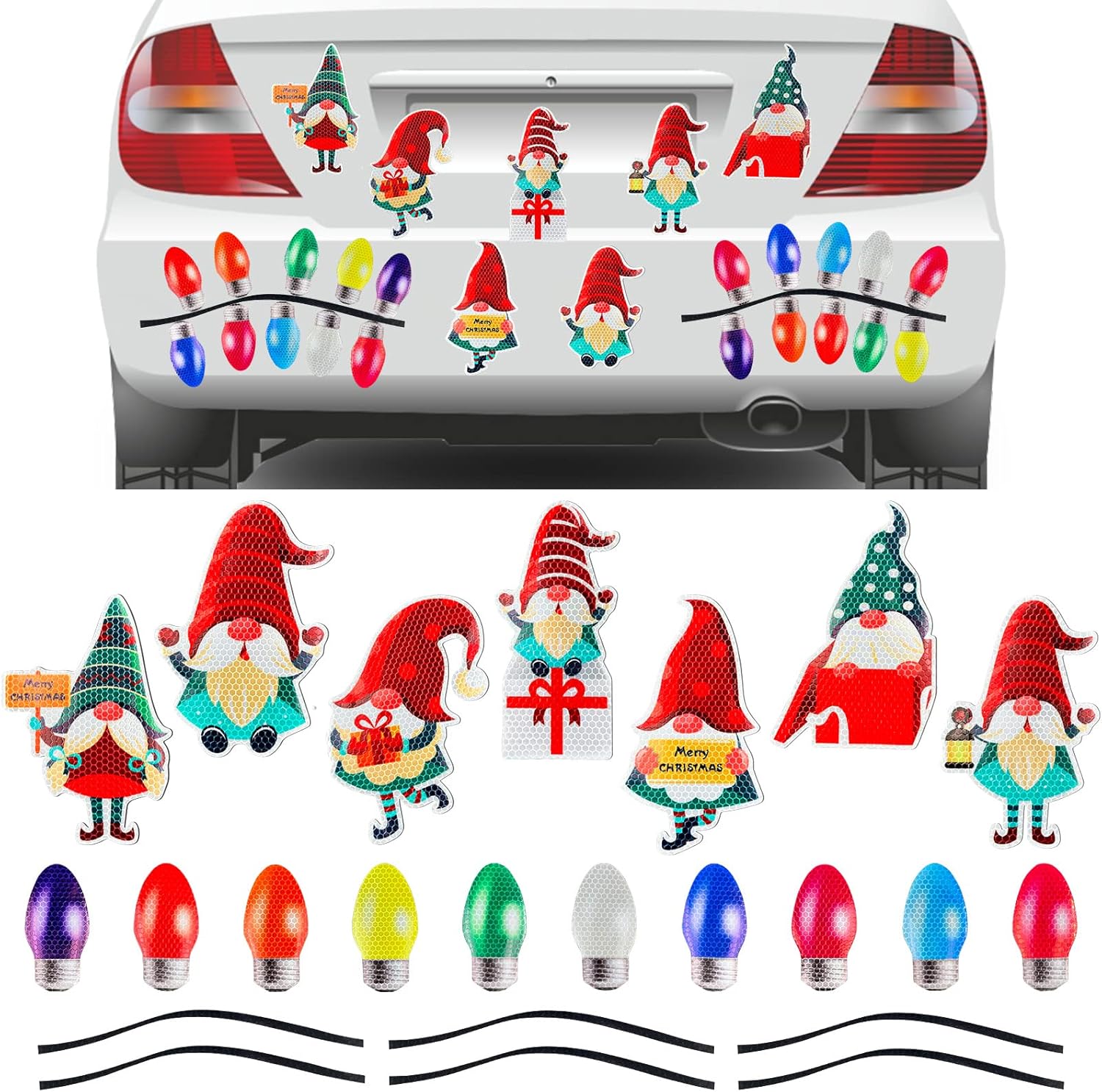 Reflective Light Bulb Decorations Christmas