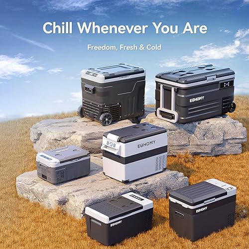 Miniatura 2 de EUHOMY Refrigerador de 12 voltios, 53 cuartos de galón (50L) refrigerador de coche 12V24V DC 110-240V AC, refrigerador portátil de 12 V -4   68 ,