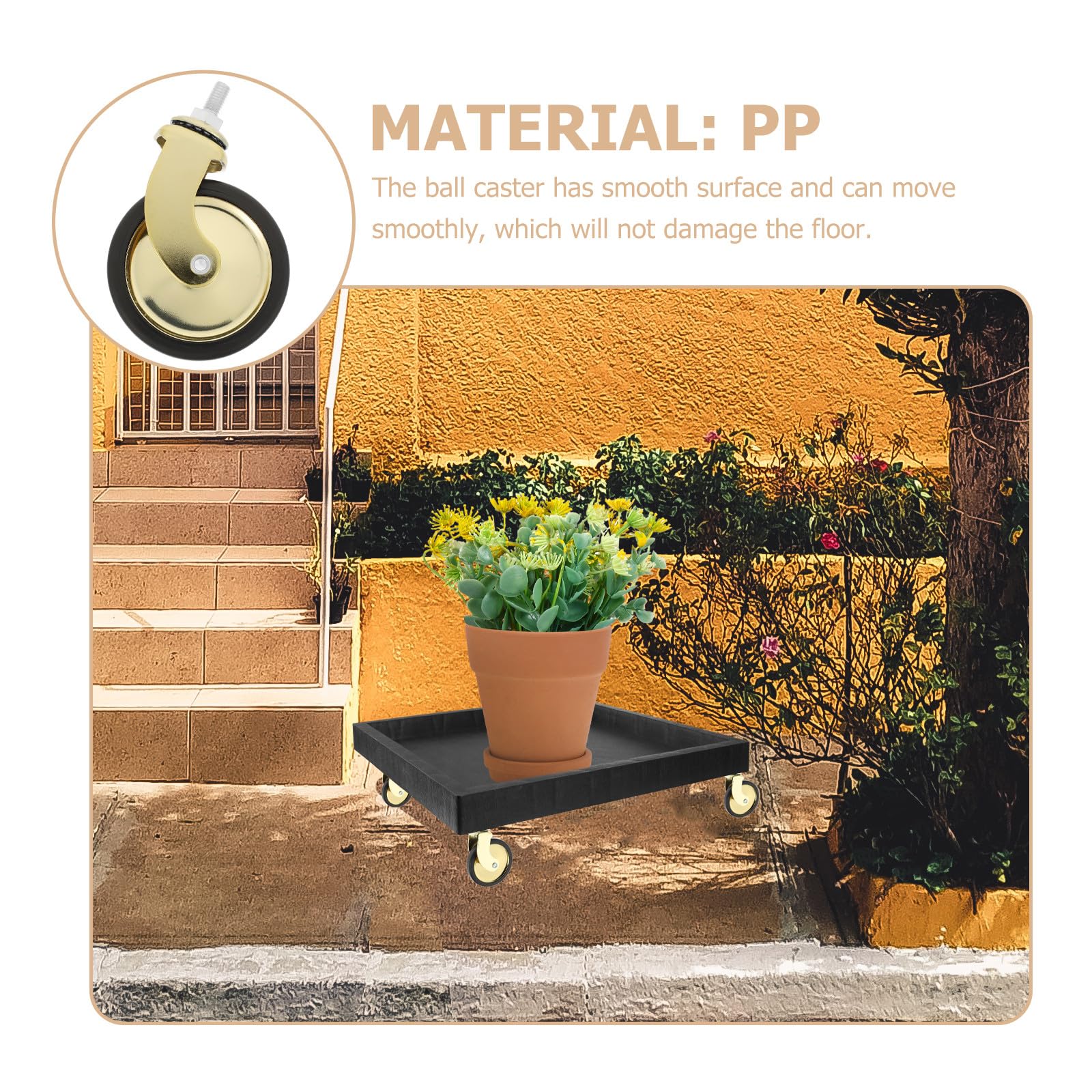 Ruote Piroettanti Multifunzione Oro 3 Pollici PVC 4 Pezzi