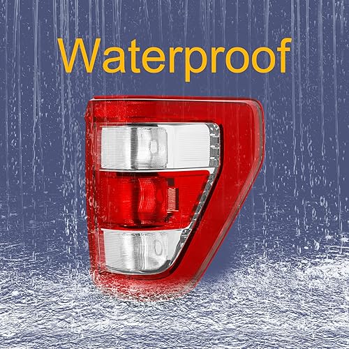 Miniatura 5 de Luz trasera para Ford F150 F-150 XL 2021 2022 2023 21 22 23 lámpara de freno trasera derecha del lado del pasajero (borde cromado)