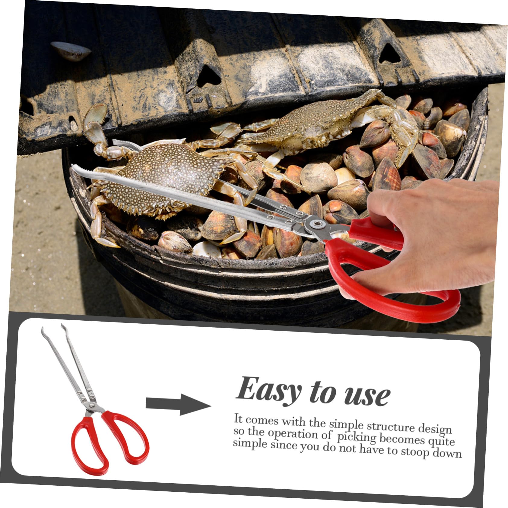 Herramienta y para Desgaste Resistentes Multifunción al de Pinzas Acero Inoxidable Abs Portátiles Cangrejos para Pesca y Captura de Mariscos