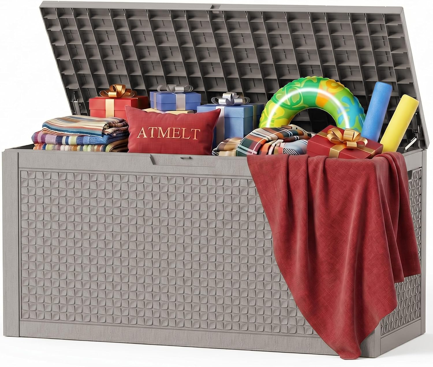 150 Gallon Outdoor Storage Box, Deck Box Waterproof, Toy Storage Bin thumbnail