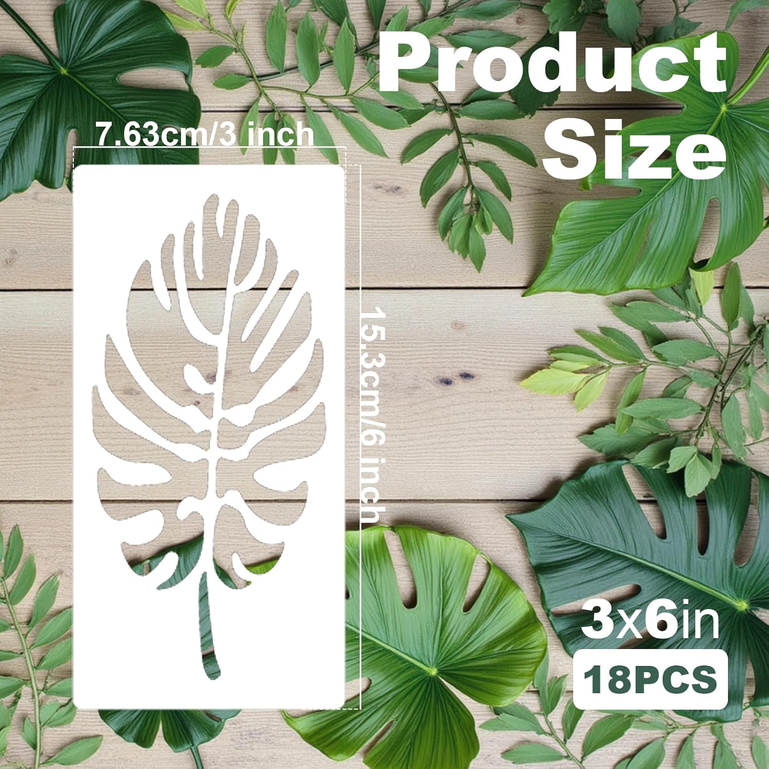 18PCS Plant Stencils,Animal Template,Reusable Leaf Stencils Painting Crafts Templates Floral Leaves Drawing Stencil for Wood DIY Craft Template for Painting on Furniture, Canvas, Wall, Home Decor