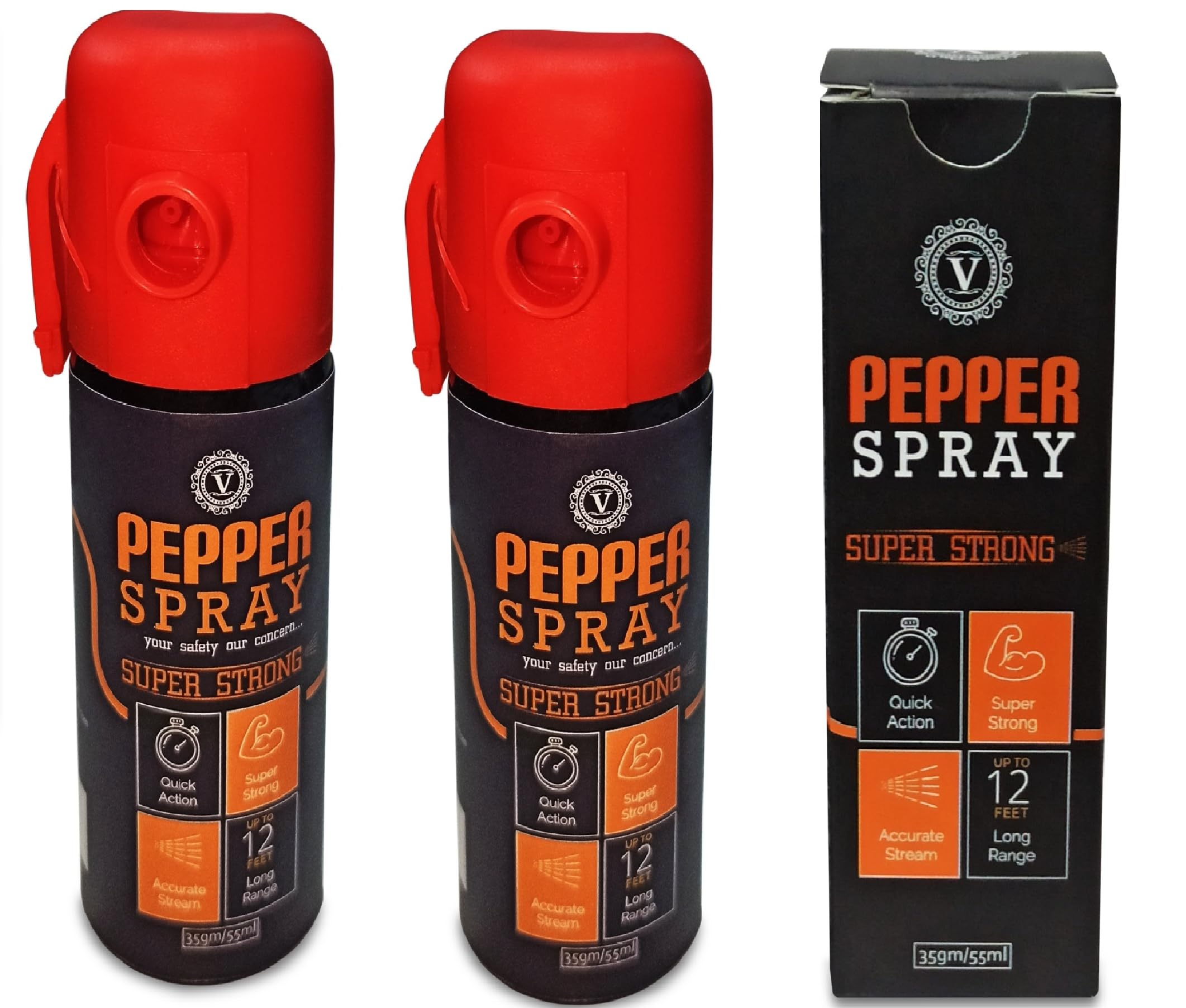 V Pepper Spray for self Defence Small Pocket Size Very Strong and Effective Self-Defense 40-50 Time Spray (110ML Pack of 2 Red) (B0BBRW9GXC) Amazon Price History, Amazon Price Tracker