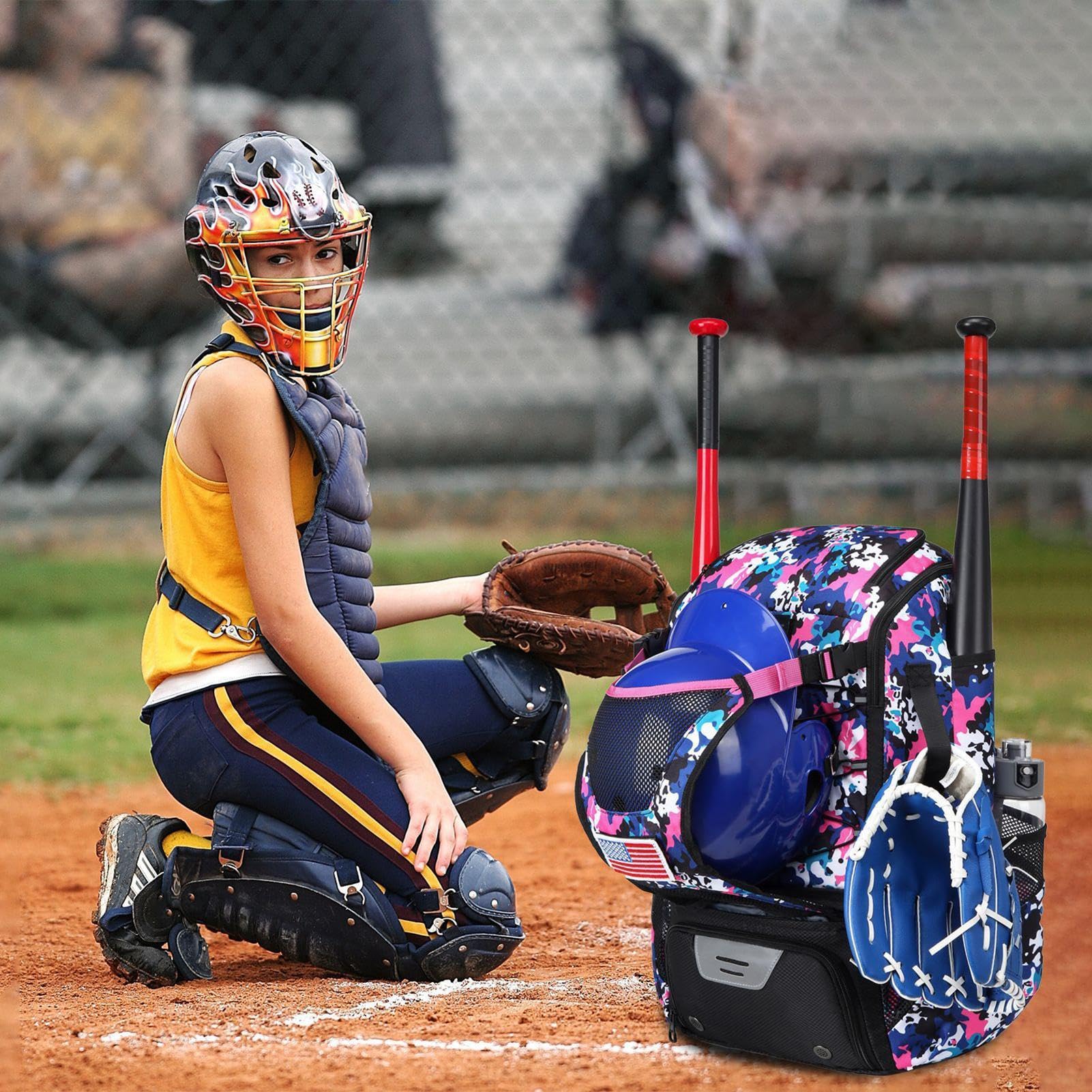 Młodzieżowa torba na sprzęt baseballowy | plecak baseballowy | Wodoodporna | torba baseballowa | Torba na sprzęt do gry w tball Torba na sprzęt do softballu Torba na akcesoria baseballowe