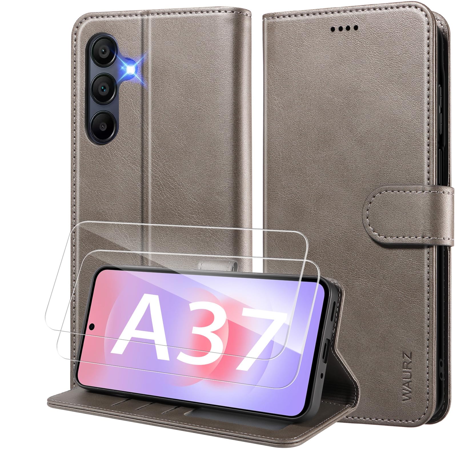 WAURZ Hülle für Samsung Galaxy A36/A56 Handyhülle Leder