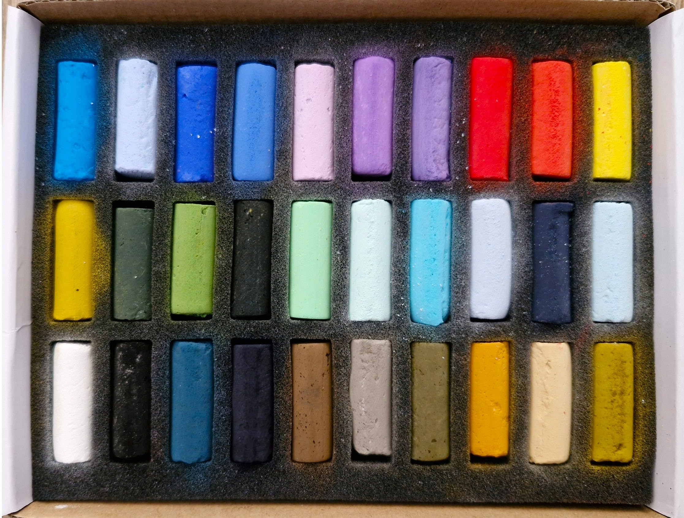 Sennelier conjunto de Pastel seco 30 medio pastel tiernos al aire libre, SET BORDE MAR, Pastel Extra Finset Y 2 cartas