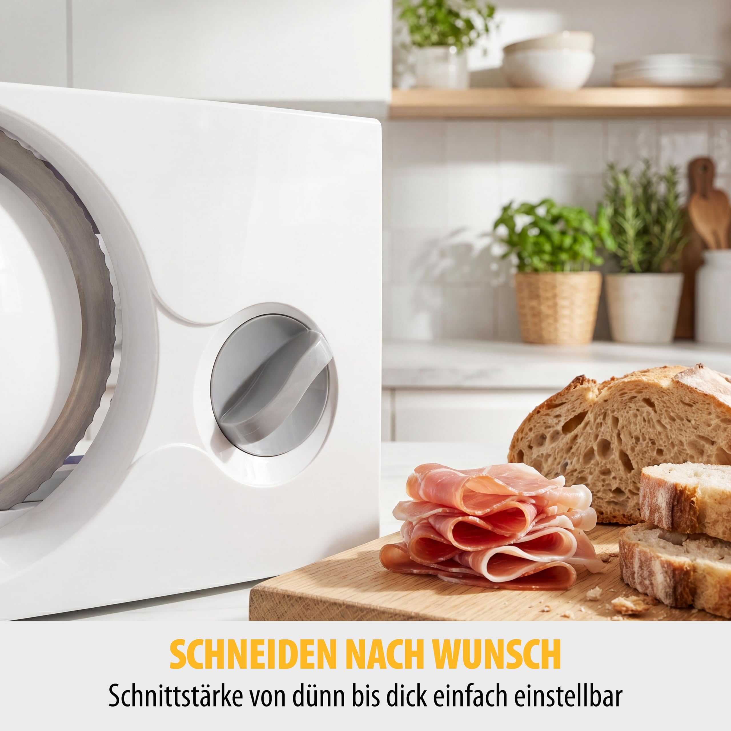Tristar EM-2098 Allesschneider 170 mm Edelstahlklinge 150 W Einstellbare Scheibenstärke
