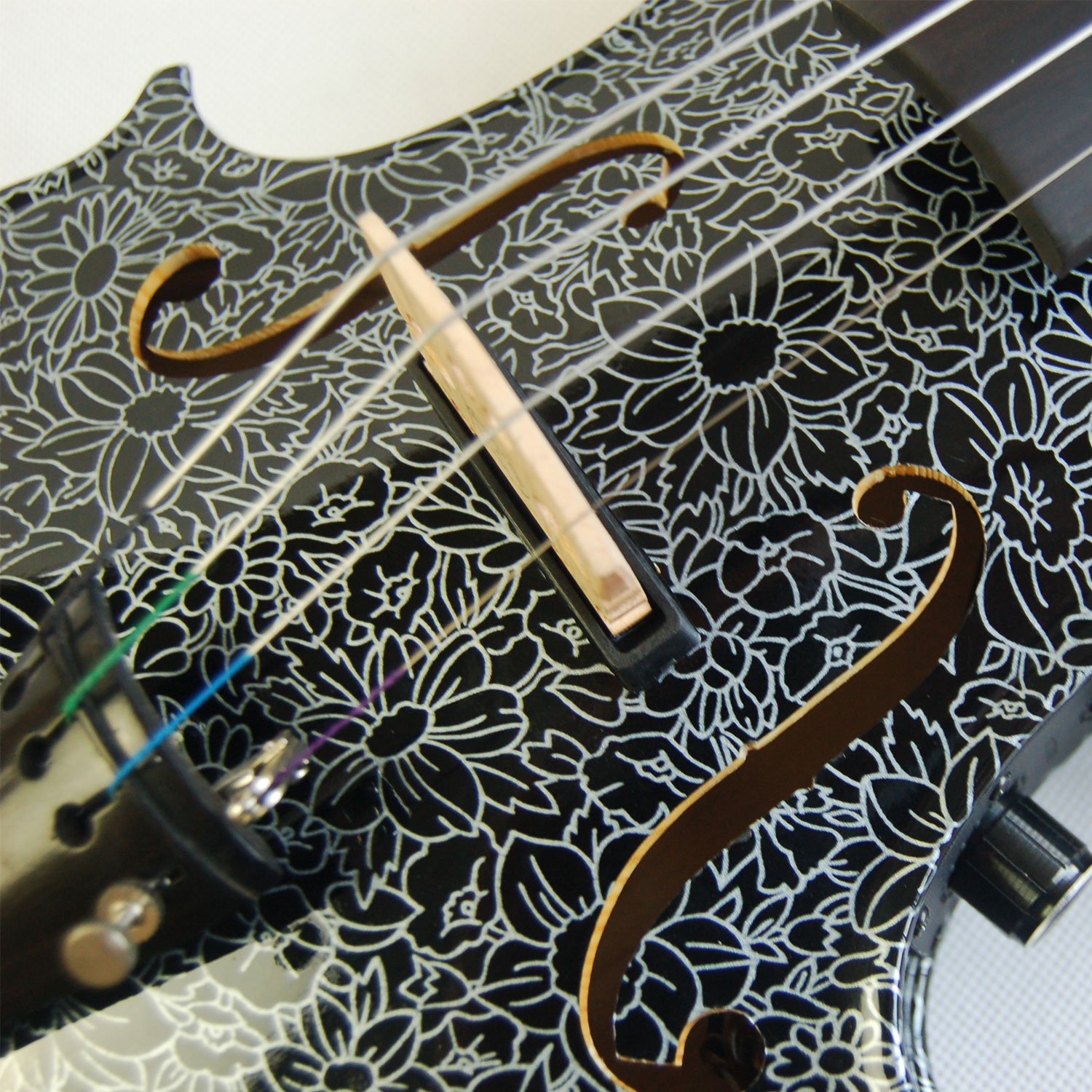 Aliyes faite à la main femmes/Gril électrique et acoustique pour violon 4/4 Taille complète kit pour violon en bois massif avec Ébène Fittings-kit YSDS-1306