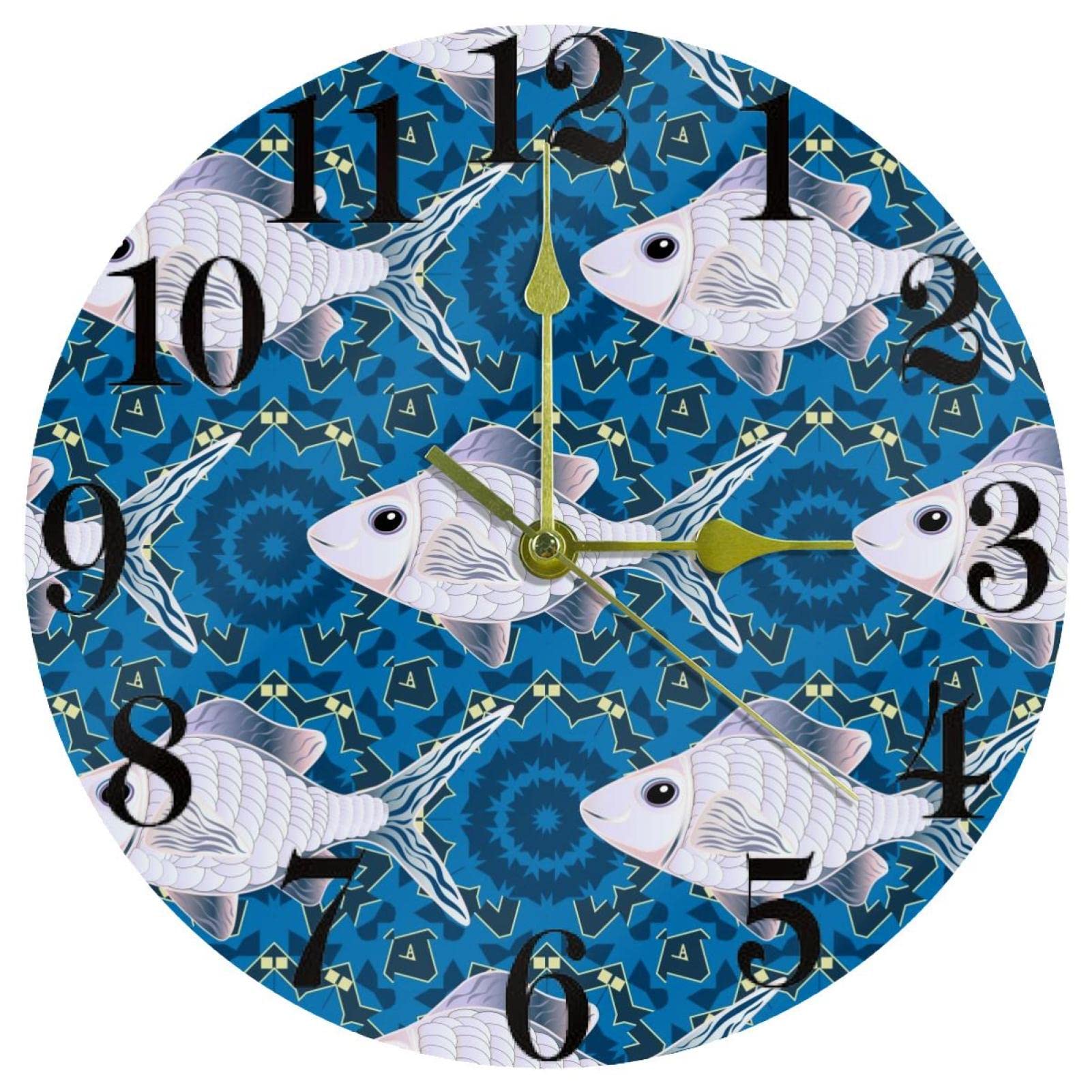 Horloge murale de cuisine ronde et lisible pour toute la famille