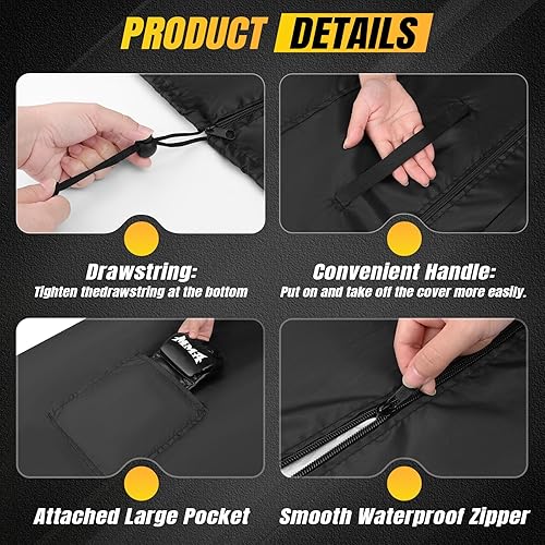 Miniatura 6 de Funda de tela Oxford impermeable de 70.9 pulgadas para saco de boxeo de pie, funda de bolsa de boxeo de 25.6 pulgadas D con bolsillo de