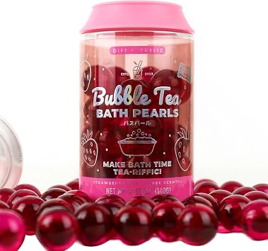 Gift Republic Bubble Tea Bath Pearls, Red