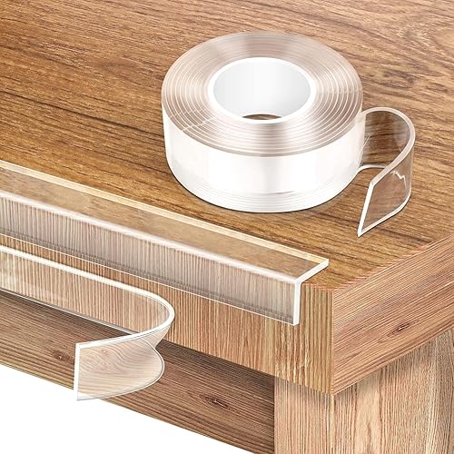 Protectores de esquina a prueba de bebés, protector de esquina transparente, protector de borde suave de 16.4 pies (16.4 ft), protectores de esquina