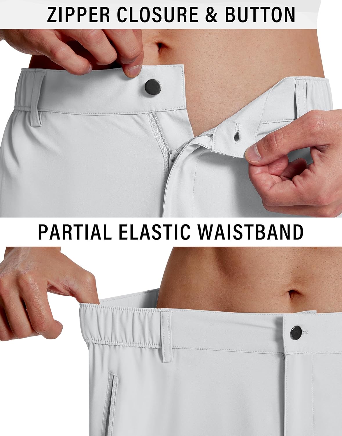 Mens Hiking Cargo Shorts 7" Inseam 6 Zipper Pockets Stretch Quick Dry Lightweight Short for Golf Casual Fishing Work - Image 4