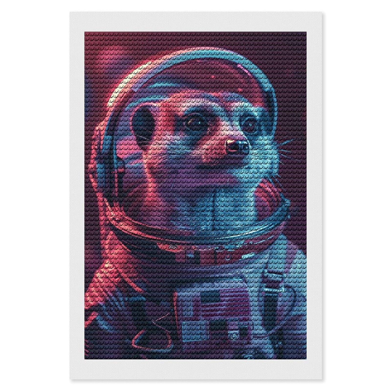 Junmoney Meerkat DIY Diamond Art Canvas Kit 8"x12", for Adults, Decorate Your Room, Gift Idea, Modern Decor, Finish and Display