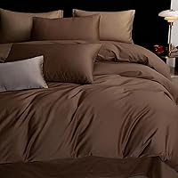 Vista 66 de MooMee Queen Duvet Cover Set, 100% Extra Long Staple Cotton 600 Thread Count Sateen Silky Soft Breathable Durable Luxury Hotel Quality Bedding Set