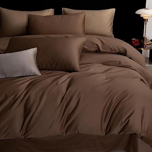 Miniatura 66 de MooMee Queen Duvet Cover Set, 100% Extra Long Staple Cotton 600 Thread Count Sateen Silky Soft Breathable Durable Luxury Hotel Quality Bedding Set