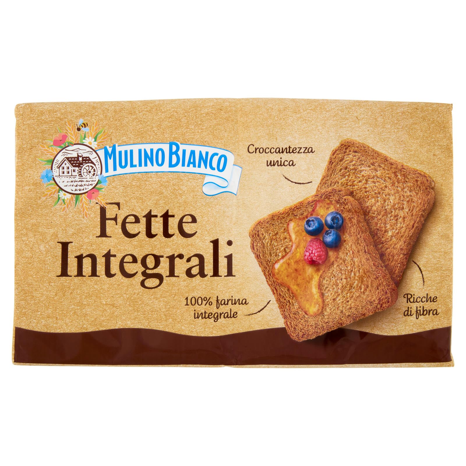 Italian Gourmet Bundle Knusprige Vollkornscheiben 6x630g Frühstück | Ballaststoffreiche Knusperscheiben für Frühstück, Nettogewicht 3,78kg + Kostenlos Polpa 400g