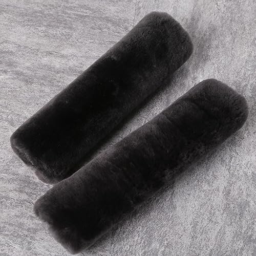 Miniatura 9 de Funda para cinturón de seguridad de piel de oveja auténtica, suave y auténtica, almohadilla para cinturón de seguridad para una conducción más