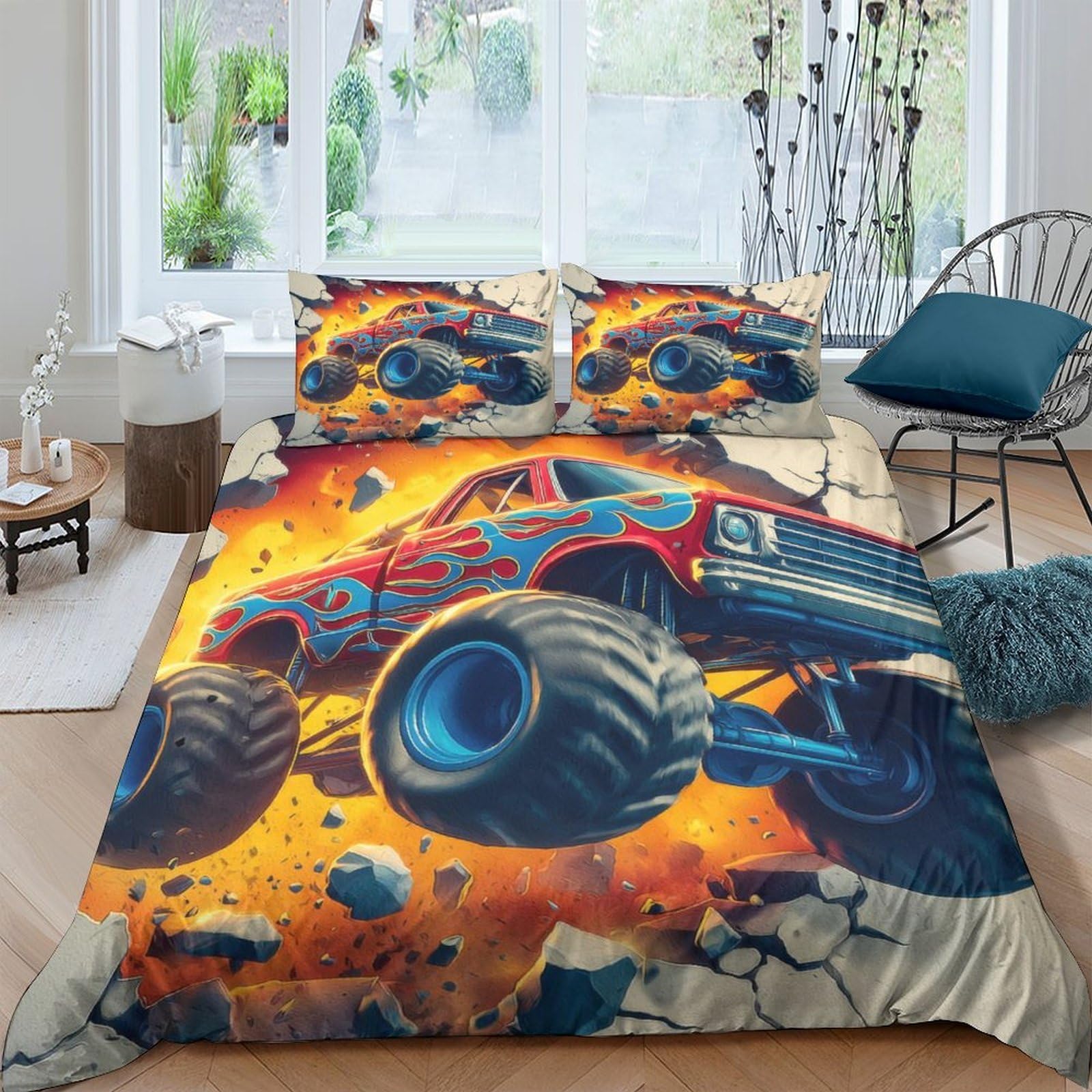 Housse de couette camion tout terrain 3D en microfibre respirante