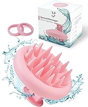 TRE PURI Scalp Massager – Scalp Brush in 100% Environmentally Friendly and Super Soft Silicone – Natural Recyclable Material – Italian Brand – Free Hair Bands and E-Book