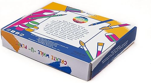 Miniatura 7 de Kids Artistic Sense 4 lecciones basadas en procesos, clase de arte en casa en una caja. Kit de pintura, dibujo, coloración y boceto de primera