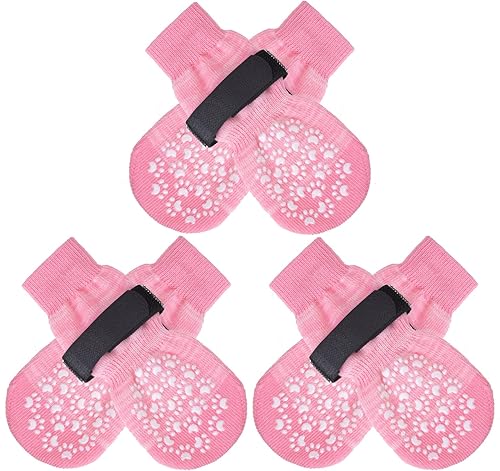 Miniatura 1 de EXPAWLORER Calcetines antideslizantes para perros de todos los tamaños y edades, evitan que se laman las patas, para pavimento calientefrío, control