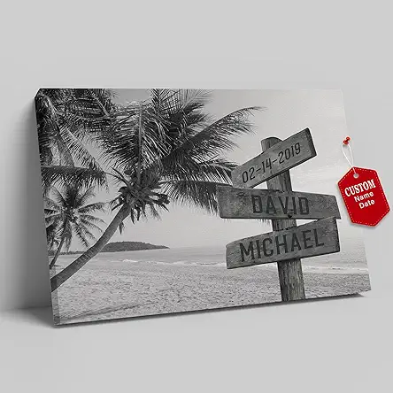 Personalized Street Sign Multi Name Canvas Poster Print...