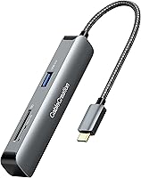 Vista 10 de CableCreation Adaptador multipuerto USB-C 6 en 1 con HDMI 4K 60HZ, puerto de datos USB C, Ethernet de 1 Gbps, entrega de energía de 100 W, 2 puertos