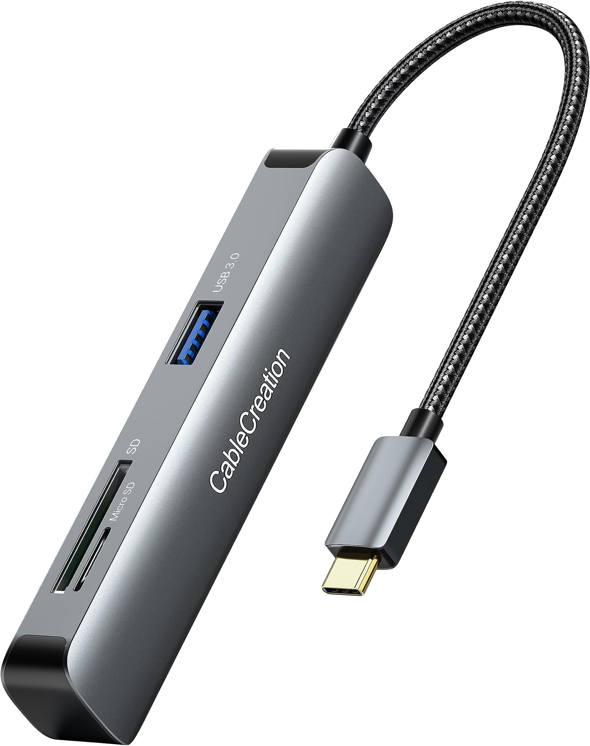 USB C Hub HDMI, USB-C Hub, USB Hub, 2 USB 3.0, 1 HDMI 4K Adapter, SD/Micro SD Card Reader Docking Station for MacBook Pro/Air/M1 for iPad Pro/Surface/XPS/Pixelbook Aluminium Housing