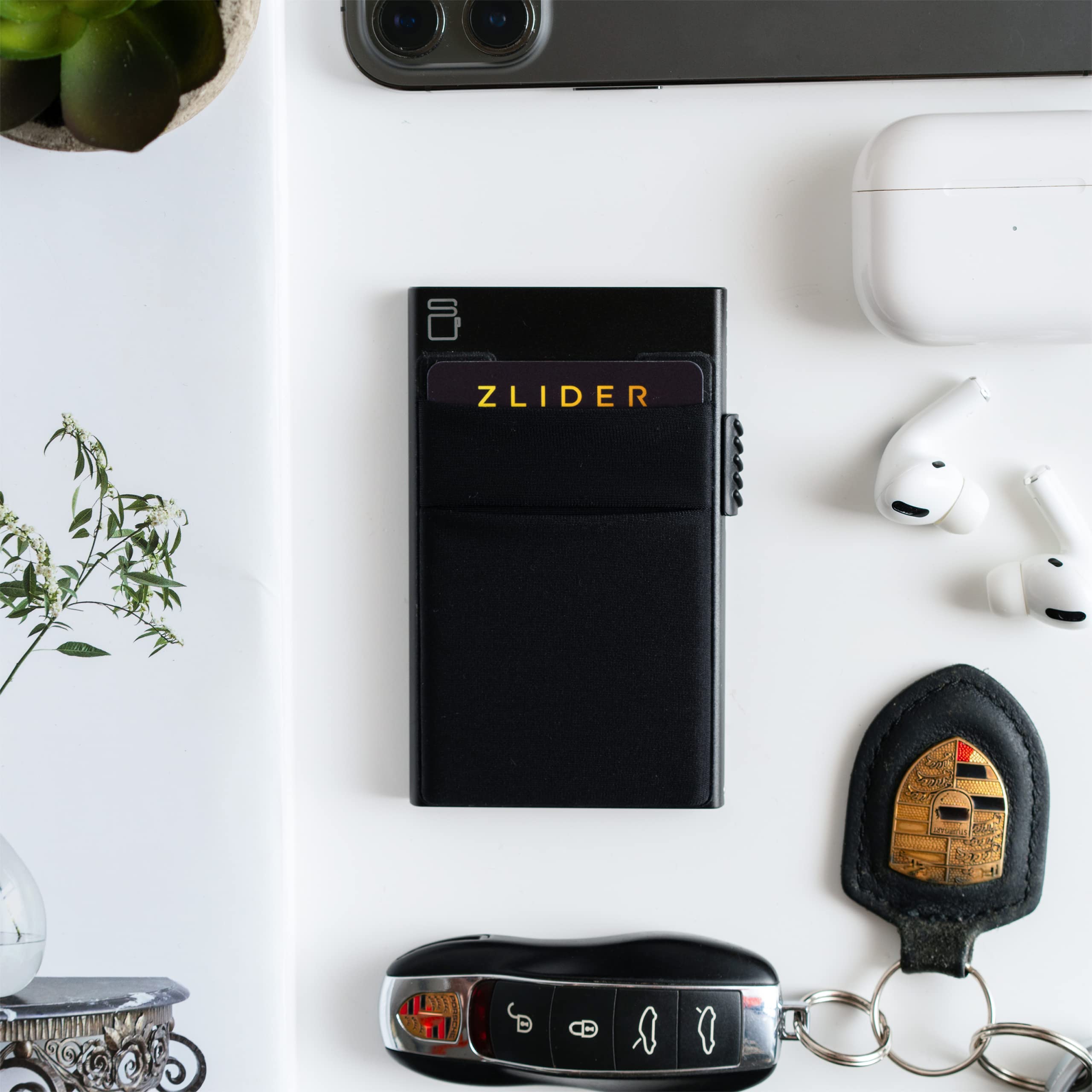 Credit Card Holder Slim Wallet | etui na karty z portfelem RFID | etui na karty męskie z przegródką na monety | nowoczesne etui na karty kredytowe z aluminium | Smart Portmonee męski i damski