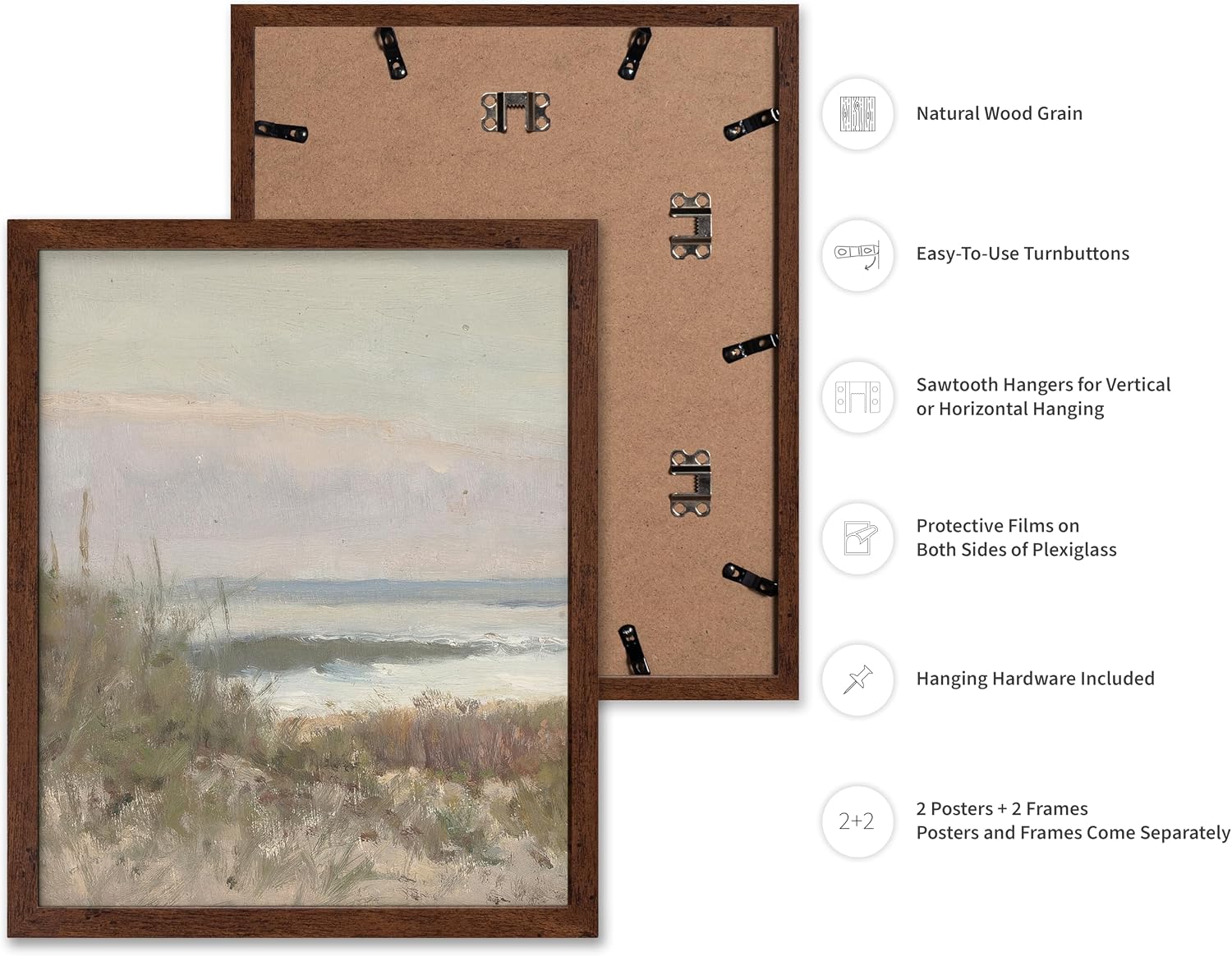 Poster Master 3-Piece Beach Poster - Seashore Print - Ocean Art - Vacation Art - Gift for Men, Women & Travel Lover - Coastal Wall Decor for Living Room, Ocean or Beach House - 8x10 UNFRAMED Wall Art