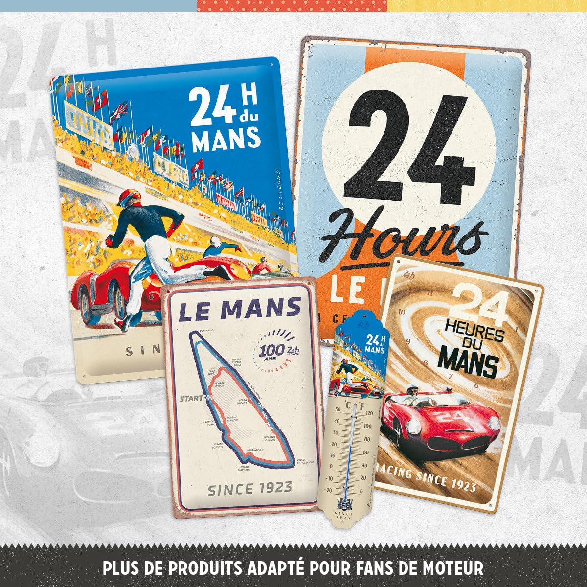 24 Hours Le Mans Racing Poster Metalen Bord - 30 x 40 cm