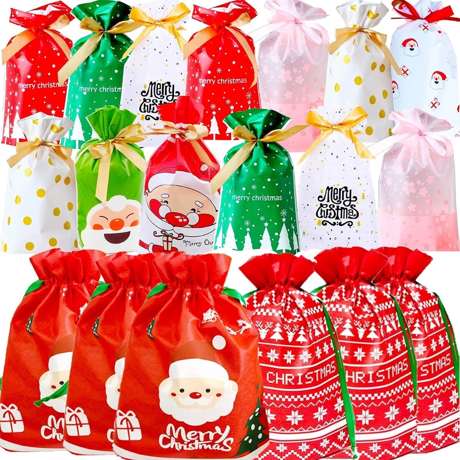 amazon drawstring christmas bolsas