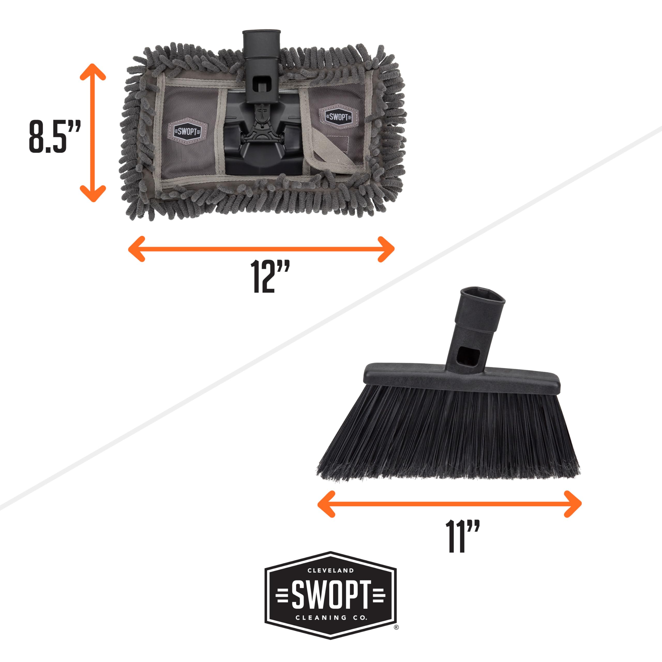 SWOPT - 5315C2 30,5 cm Kehrschaufel-Reinigungsset, Innenreinigungsset mit Standard-Winkelbesen, 30,5 cm Staubwischer und Kunststoff-Kehrschaufel