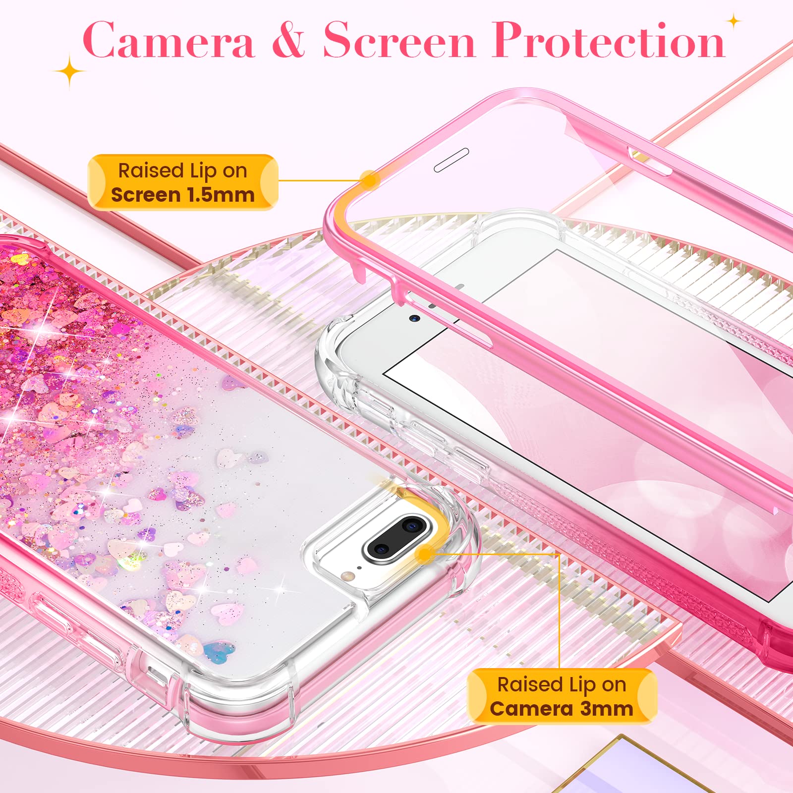 大特価‼️ iPhone 6 Plus ケース 薄型 軽量 耐衝撃 ピンク Amazon.com: Ruky for iPhone 6 Plus 6s Plus 7 Plus 8 Plus