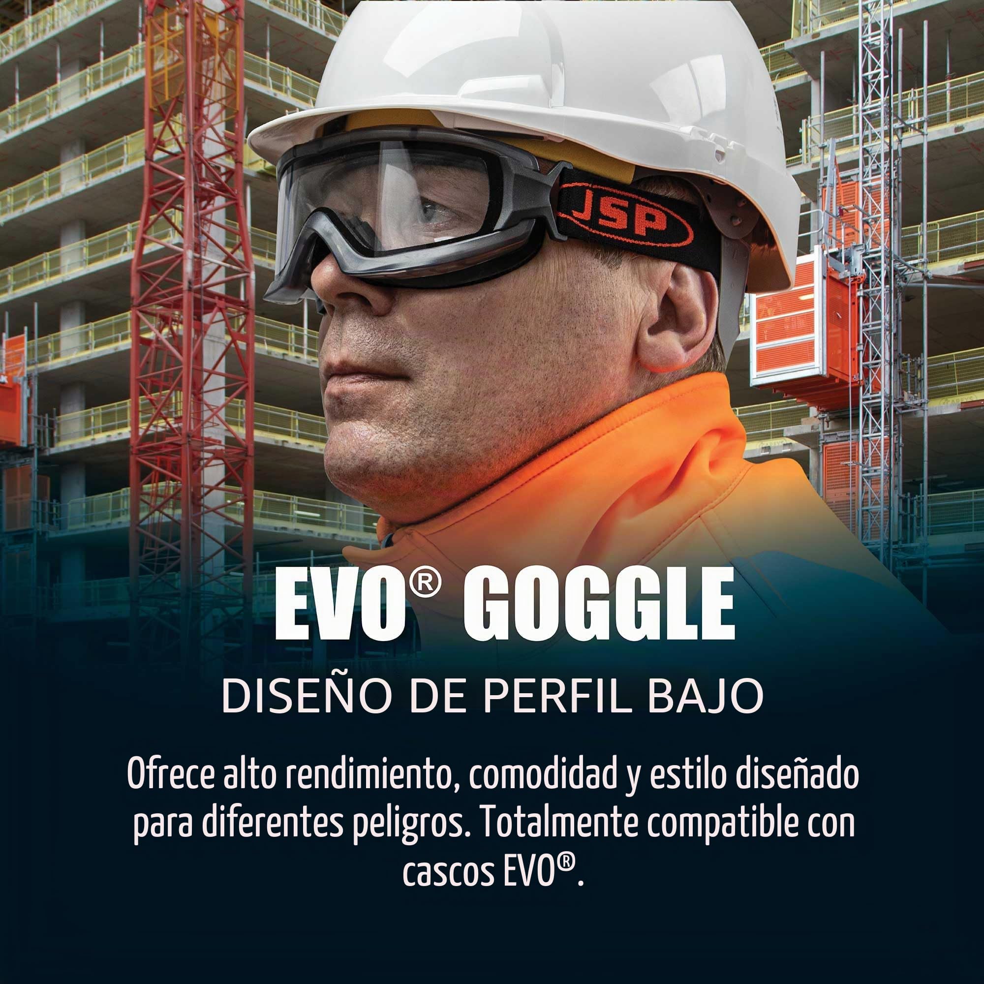JSP EVO Goggle with Standard Single Anti Mist Lens - (AGM020-623-000), One size