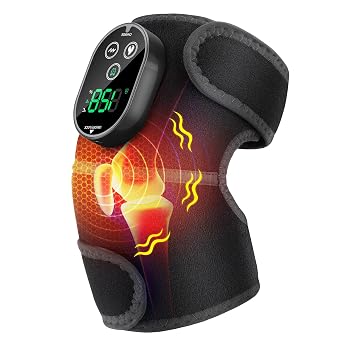 Cordless Knee Heating Pad, 3-in-1 Knee massager with Heat for Women and Men, Heated Knee Brace with Vibration and Timer Setting for Joint Pain Relief, Heartwarming and Practical Gift for MotherS Day