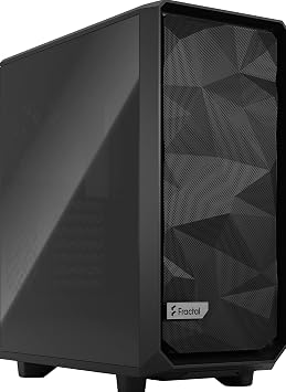 Fractal Design Meshify 2 Compact Black ATX Flexible High Airflow Dark Tint Tempered Glass Window Mid Tower Computer Case
