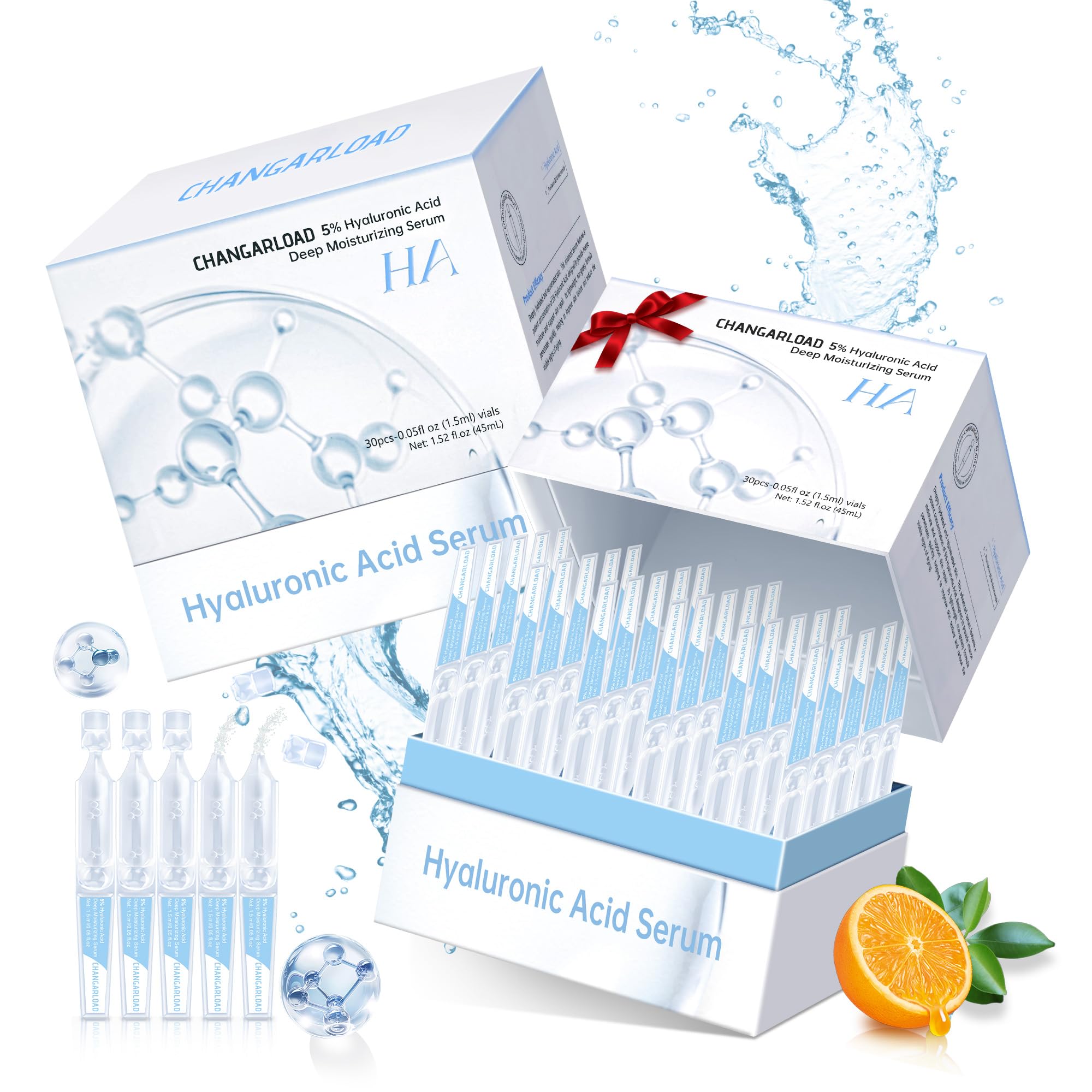 5% Hyaluronic Acid Tubes Ultra-Hydrating Vials with Niacinamide,Collagen Stem Cell,Wake Nature Perfection|AntiAging|Deep Hydration|CellActivation-